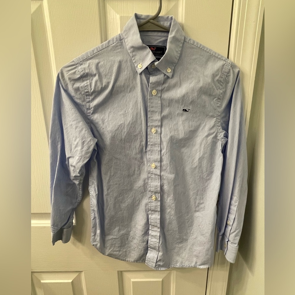 Vineyard vines classic boys striped dress shirt